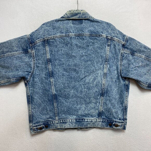 VINTAGE Levis Denim Trucker Jacket Mens XL Acid Wash 70507-0219 Made in USA - Picture 10 of 13